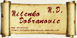 Milenko Dobranović vizit kartica